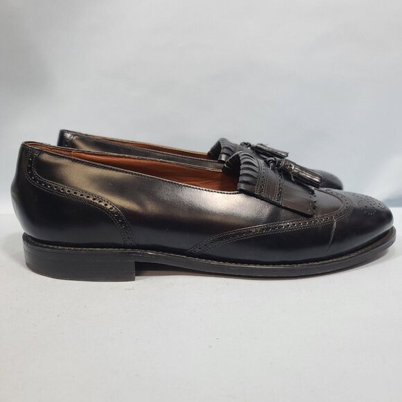 Bostonian Classics 26271 USA Kiltie Tassel Wingtip Loafers Men\'s 12 D/B Black